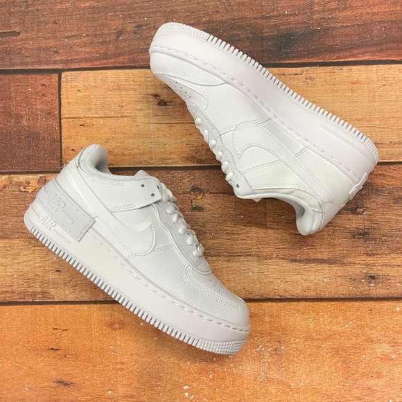 Nike Women's Air Force 1 Shadow (Triple White) - Picture 2 of 10
